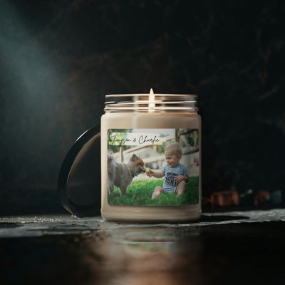 Anniversary Dog And Kid Gift, Custom Name Candle Gift, Lovely Candle Gift, Soy Candle 9oz CJ22