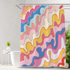 Bohemian Dazzle: Enhance Your Bathroom with this Multi-Purpose Shower Curtain featuring an Oil Painting Window Design