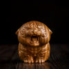 Retro Oriental Zodiac Tiger: Exquisite Green Sandalwood Carving for Home Decor