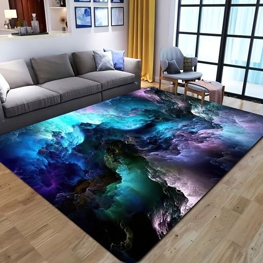 Transport yourself to another world with the 3D Illusion Galaxies Floor Mat. Featuring images of galaxies and nebulae, this mat allows you to experience the breathtaking beauty of space and will bring a unique touch of serenity to your home.