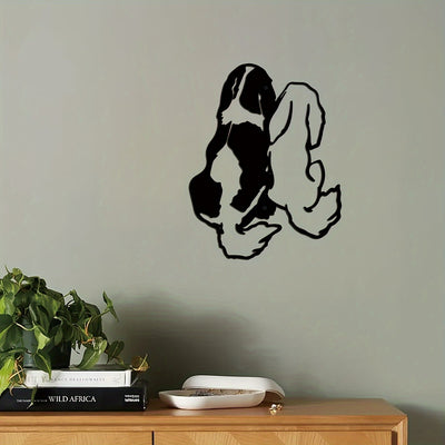 Enhance Your Home with Cute Dog Metal Art - A Minimalist Abstract Line Wall Decor for a Warm and Cozy Atmosphere