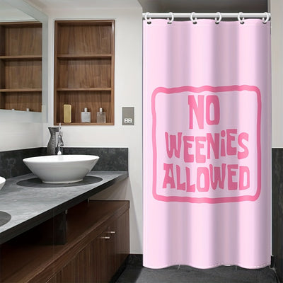 Spice up Your Bathroom with Our Funny Shower Curtain: Waterproof, Mildew-Proof Fabric Bath Curtain with 12 Hooks - Perfect Bathroom Decor for Windows