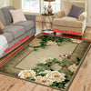 Exquisite Traditional Floral Area Rug: Non-Slip, Washable & Waterproof - Perfect for Indoor and Outdoor Décor