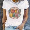 Groovy Mama: A Casual and Chic Print T-Shirt for Women's Spring/Summer Wardrobe