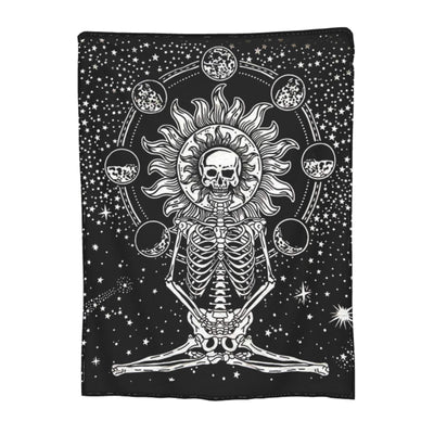 Boho Skeleton Blanket: Cozy Christmas Gift for Teens - Perfect for Bed, Sofa, or Picnics