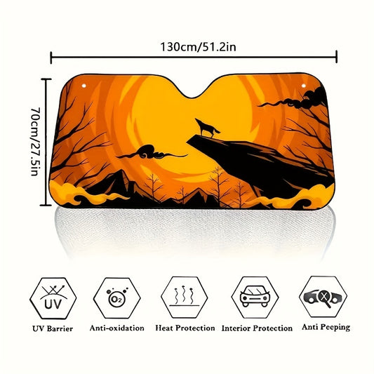 Protect Your Car with the Wolf Windshield Sunshade: The Ultimate Universal Sunshade for All Vehicles!