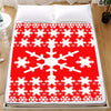 Soft and Stylish Snowflake Flannel Print Blanket: The Perfect Gift for All Occasions