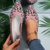 Leopard Chic: Women's Stylish Pointed Toe Slip-On Flats for Effortless Casual Elegance