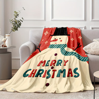 Cozy Away with Flannel Christmas Snowman Blanket: Stay Warm and Comfortable in Style!