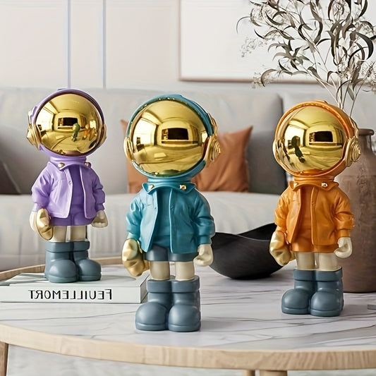 Add a unique touch to your home or office decor with our Astronaut Ornament Resin Statue. Crafted with intricate details, this piece will bring out the space enthusiast in you. Made from high-quality resin, it is durable and long-lasting. Perfect for any space lover or collector.