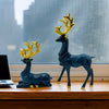 Auspicious Deer Ornaments: Resin Crafts Elk Set for Festive Home Decoration and Gifting