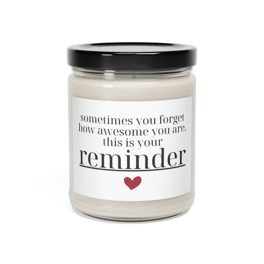 Sometimes You Forget How Awesome You Are, This Is Your Reminder, Soy Candle 9oz CJ16