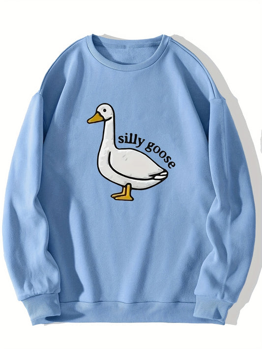 This Fleece Sweatshirt with Silly Goose for Men is perfect for keeping warm and comfortable in cooler months. Designed using advanced fleece insulation, this long sleeve top will keep you warm and cozy all winter and fall. Perfect for cool days outdoors or lounging at home.