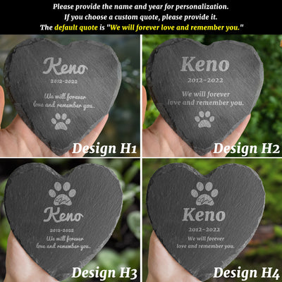 Custom Engraved Pet Memorial Stone: Cherish Your Beloved Pet's Memory with a Personalized Pet Grave Stone - Personalized Gifts