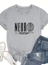 Nurse Letter and Brain Print T-Shirt: A Casual and Trendy Addition to Your Wardrobe