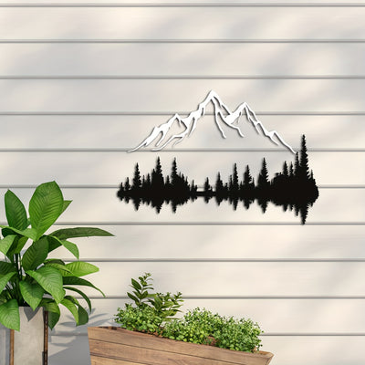 Naturally Serene: Mountain and Forest Metal Wall Art - Bringing the Beauty of Nature Indoors