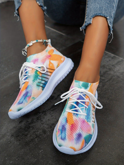 Women's Colorful Print Soft-Soled Running Shoes provide a perfect blend of comfort, style, and performance. With a lightweight construction and cushioning for shock absorption, these shoes keep you feeling light on your feet.