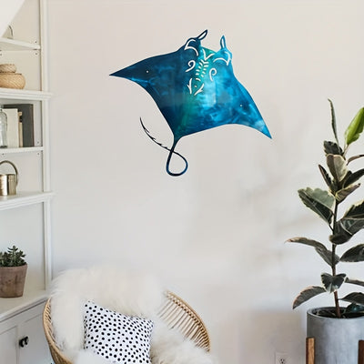 Metal Art Manta Ray Wall Decor: Unique Coastal Decor for Your Beach House