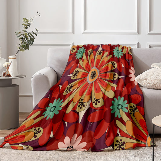 Floral Dreams: Cozy and Stylish Flannel Bed Blanket for Ultimate Comfort and Elegance