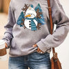 Festive Snowman Print Pullover Sweatshirt: A Cozy Must-Have for Winter