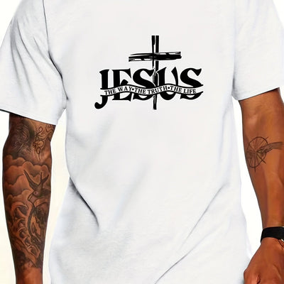 Jesus Saved My Life: Men's Casual Short Sleeve T-shirt - Perfect Gift for Summer, Spring, and Fall