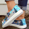 Coloful Flower Pattern Patchwork Boat Shoes for Women - Anti-Slip Lace-Up Walking Shoes