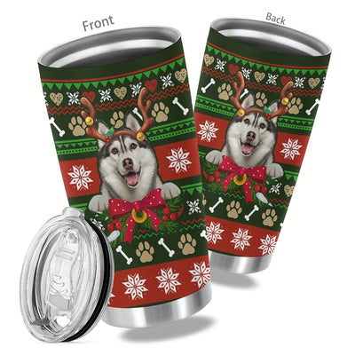 Festive 20oz Stainless Steel Tumbler: Perfect Christmas Gift for Loved Ones, Friends, and Relatives!