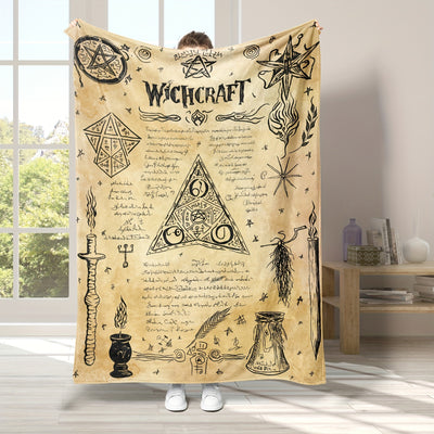 Unlock the power of witchcraft with this ultra-cozy flannel blanket. Crafted with 100% polyester to provide luxurious warmth and comfort, while its washable construction ensures easy upkeep. Unlock the wonders of the witch's spellbook with this Mystical Magic Element Blanket.
