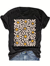 Flower Power: Embrace the Vibrant Blooms with our Casual Short Sleeve Top for Spring/Summer Women's Clothing Collection!