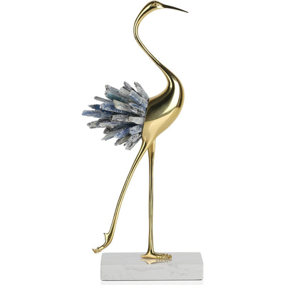 Exquisite Modern Golden Copper Crane: A Striking Addition to Any Home Décor