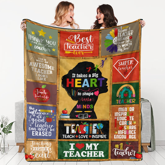 This Versatile Teacher Gift Blanket is designed to provide comfort and style everywhere it goes, indoors or outdoors. It features a lightweight yet luxurious feel, making it perfect for the office, sofa, bedroom, or outdoors. Stay warm and stylish all year with this versatile gift blanket.