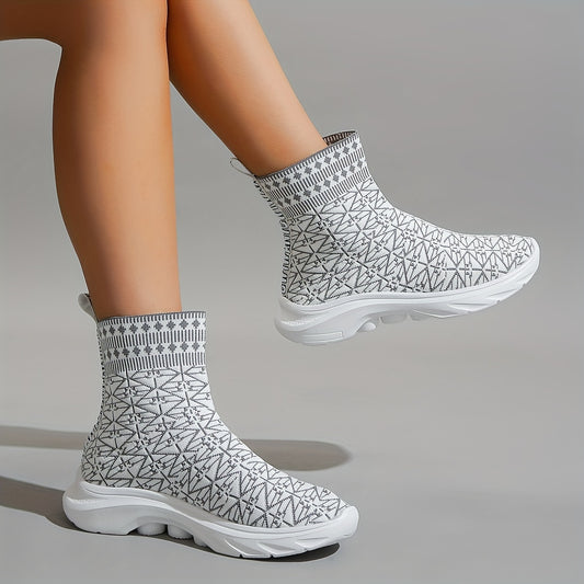 Enhance your look with these comfortable and trendy women's high top sock boots! Designed with a soft fabric upper and a fashionable silhouette, they deliver great performance and style - perfect for any sport or day-to-day activity.