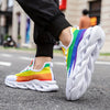 Stride in Style with Rainbow Slip-On Blade Sneakers: Odor-Resistant, Lightweight, and Breathable Athletic Shoes for Men