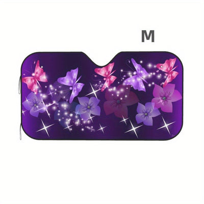 Car Windshield Sunshade: Durable Foldable Butterfly Pattern Design for SUVs, Trucks - Perfect Mother's Day Gift