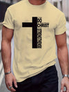 Simplicity in Style: Fashionable Cross Graphic Men's T-Shirt for Summer Outdoor Gear