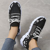 Step into Style and Comfort with Women's Mesh Breathable Print Woven Sneakers