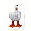 Lucky Duck Hand Gesture Statue: A Creative Garden and Christmas Decoration