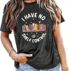 Book Letter Print Crew Neck T-Shirt: A Stylish and Casual Addition to Your Spring/Summer Wardrobe