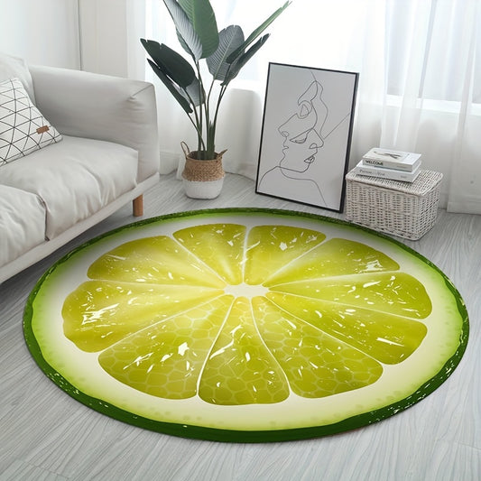 Colorful Circles: Multipurpose Artificial Fruit Round Carpet for Home Décor