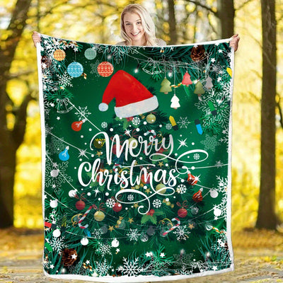 Bring joy to your home this holiday season with our Merry Christmas Flannel Blanket. With a festive snowflake and Christmas tree print, this cozy blanket provides all-season comfort for friends and family. Crafted from 100% microfiber for superior softness and warmth.