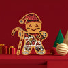 Whimsical Gingerbread Man Wood Carving Night Light: Festive Christmas Decoration and Thoughtful Gift