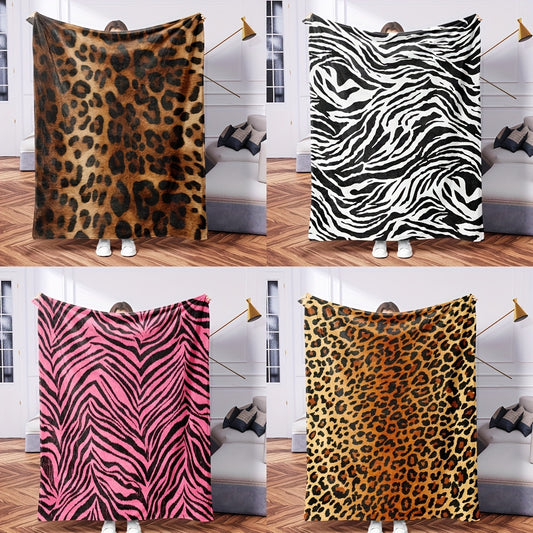 This luxurious and versatile animal print blanket is the perfect gift for any occasion. It is perfect for layering over furniture for a touch of color and style, or for curling up on the couch for some warmth and coziness. Give the gift of comfort today!