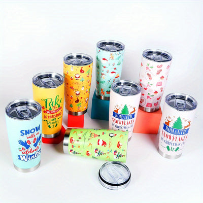 Sparkling Christmas Stainless Steel Skinny Tumbler  – The Perfect Gift for the Holiday Season