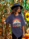 Vibrant Letter Book Print T-Shirt: A Stylish Casual Top for Women's Spring/Summer Wardrobe