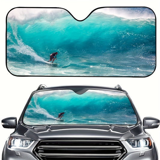 Protect your car from the summer heat with our Universal Sunshade for Car Windshield. It's an essential for outdoor enthusiasts and surfers, reducing the interior temperature of your car by up to 40%. It's simple to install and features adjustable straps, making it a must-have for your summer adventures.