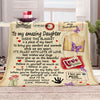 Personalized Message Print Flannel Blanket: A Special Gift for My Beloved Daughter