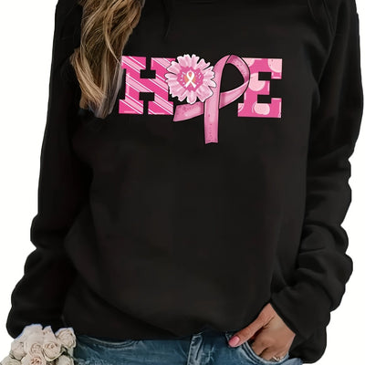 Empowering Awareness: Anti-Breast Cancer Women's Casual Sweatshirt - Stylish and Impactful