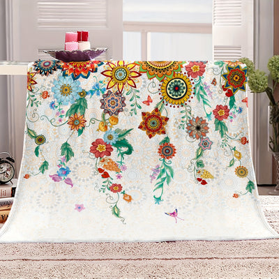 Bohemian Flower Print Blanket: A Cozy and Stylish Addition to Your Home or On-the-Go