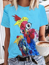 This premium casual t-shirt features a subtle yet stylish cartoon chicken design, ideal for pairing with a summer outfit or wearing alone for a comfortable but stylish look. Made with a lightweight, breathable fabric, this t-shirt keeps you cool and comfortable in the warmer months.