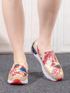 Stylish Women's Floral Print Slip-On Espadrilles: Versatile, Non-Slip Walking Shoes for Fashionable and Casual Sneaker Enthusiasts